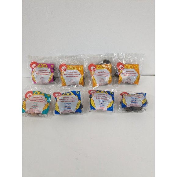 McDonald's Animal Pals Toys From 1997 Sealed Bag Set of 8 - Picture 1 of 10